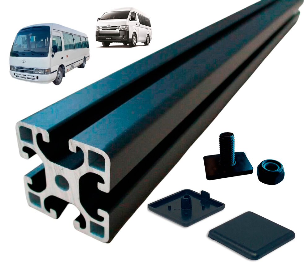 OZ4040 140CM Black Anodized 6063-T5 Aluminium Extrusion T-Slot Profile